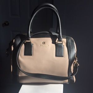 Kate Spade: Tan & Black Medium Satchel!